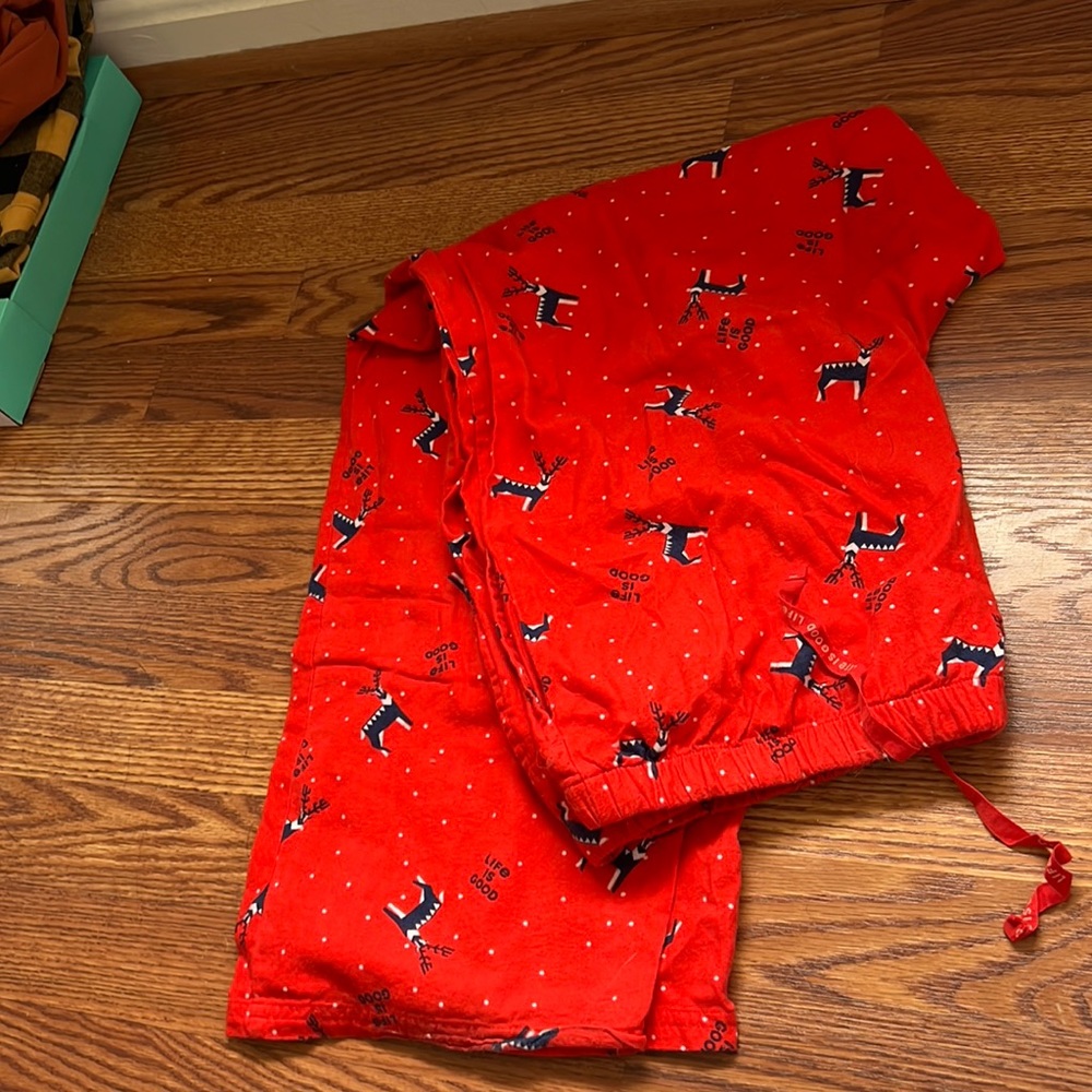 Life is good reindeer pajama pants